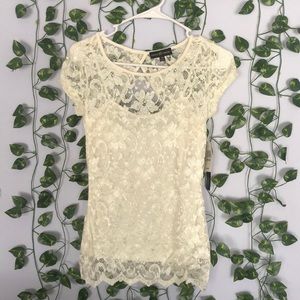 Lacey White T-Shirt With Cami